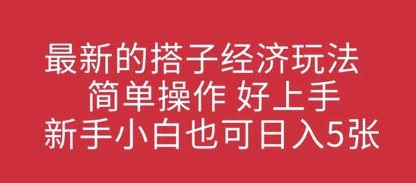 最新的搭子经济玩法，简单操作，好上手，新手小白也可日入几张-小何资源库