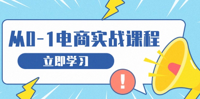 （13594期）从零做电商实战课程，教你如何获取访客、选品布局，搭建基础运营团队-小何资源库