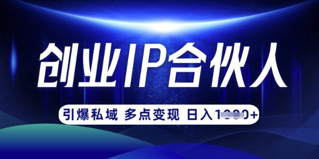 云帆·创业ip合伙人打造3.0，从0到1教你做网创，实现月入过W-小何资源库