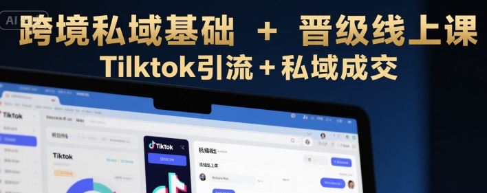 跨境私域基础+晋级线上课，Tilktok引流+私域成交-小何资源库
