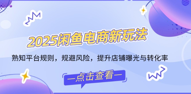 （14232期）2025闲鱼电商新玩法，熟知平台规则，规避风险，提升店铺曝光与转化率-小何资源库