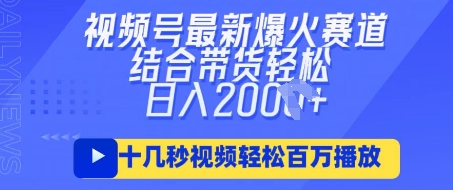 视频号最新爆火ai民国美女视频，轻松百万播放，结合带货日入数张-小何资源库