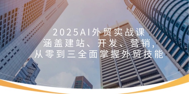 （14135期）2025AI外贸实战课：涵盖建站、开发、营销, 从零到三全面掌握外贸技能-小何资源库