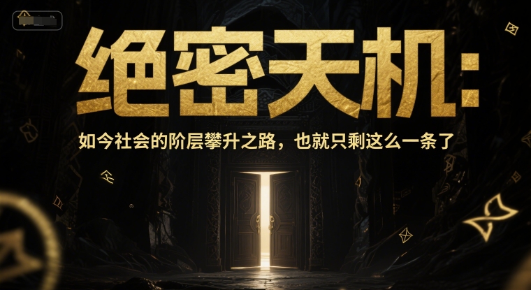 付费文章：绝密天机：如今社会的阶层攀升之路，也就只剩这么一条了-小何资源库