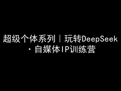超级个体系列，玩转DeepSeek·自媒体IP训练营，deepseek教程-小何资源库
