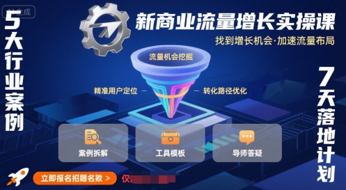 新商业流量增长实操课，找到增长机会，加速流量布局-小何资源库