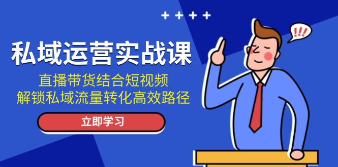 （13587期）私域运营实战课：直播带货结合短视频，解锁私域流量转化高效路径-小何资源库