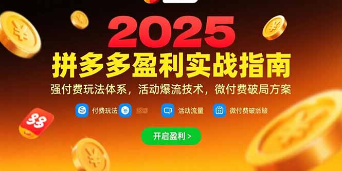 （15357期）拼多多盈利实战指南，强付费玩法，活动爆流技术，微付费破局方案(更新7月)-小何资源库