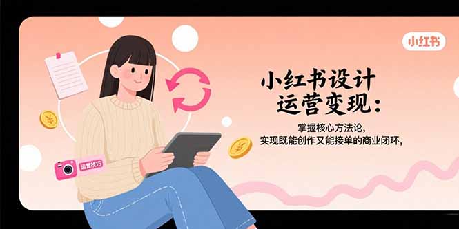 （15636期）小红书设计运营变现：掌握核心方法论，实现既能创作又能接单的商业闭环-小何资源库