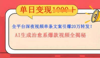 全平台深夜文案新风口：DeepSeek生成百万播放量金句，治愈系内容涨粉速度快4倍-小何资源库