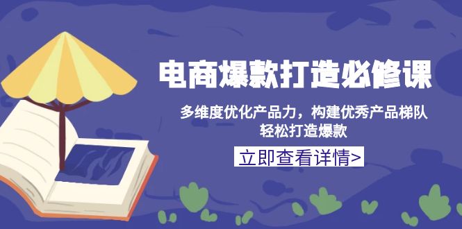 （13689期）电商爆款打造必修课：多维度优化产品力，构建优秀产品梯队，轻松打造爆款-小何资源库