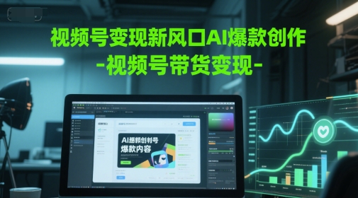 视频号变现新风口AI爆款创作-视频号带货变现-小何资源库