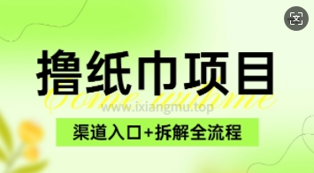 低价撸纸0元免单_项目拆解全流程+渠道入口-小何资源库