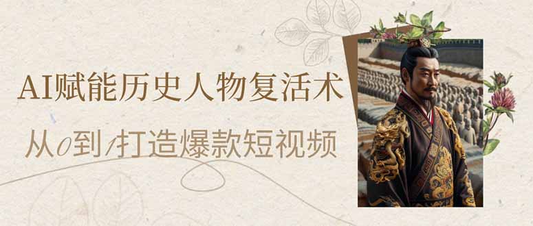 （14311期）AI赋能历史人物复活术：从0到1打造爆款短视频-小何资源库