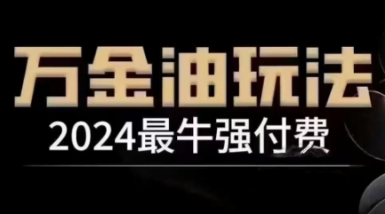 2024最牛强付费，万金油强付费玩法，干货满满，全程实操起飞（更新12月）-小何资源库