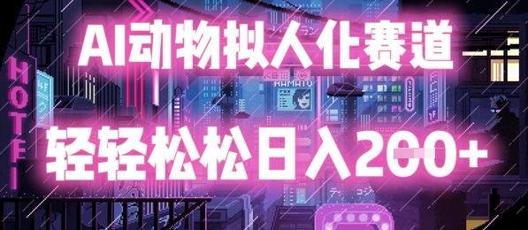 AI动物拟人化赛道，轻轻松松日入2张-小何资源库
