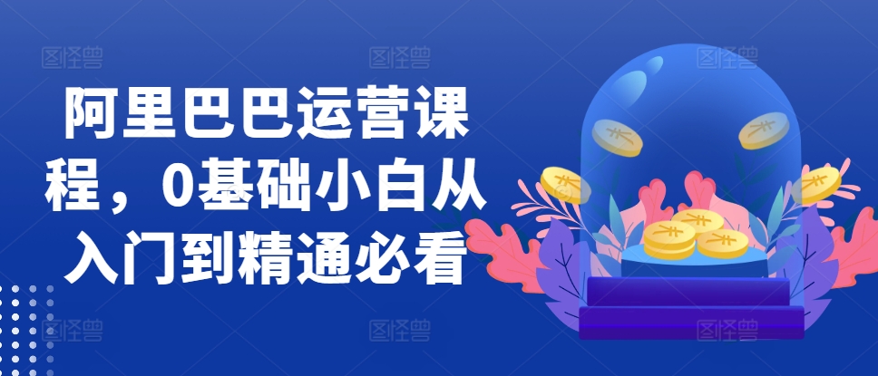 阿里巴巴运营课程，0基础小白从入门到精通必看-小何资源库