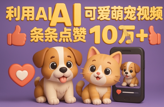 能骗过系统的AI萌宠视频制作全攻略：从0到 2W粉的爆款密码-小何资源库