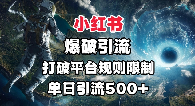 小红书爆破引流，打破平台的规则限制，单日引流500+精准粉-小何资源库