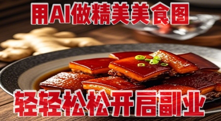 用AI做精美美食图，无需专业设备拍摄，轻轻松松开启副业-小何资源库