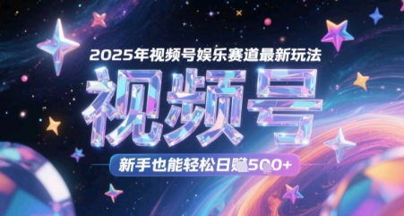 2025年视频号娱乐赛道最新玩法，新手也能轻松日入几张-小何资源库