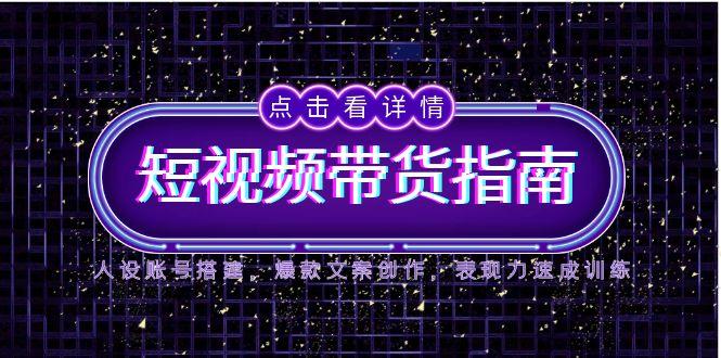 （14912期）2025短视频带货指南，人设账号搭建，爆款文案创作，表现力速成训练-小何资源库