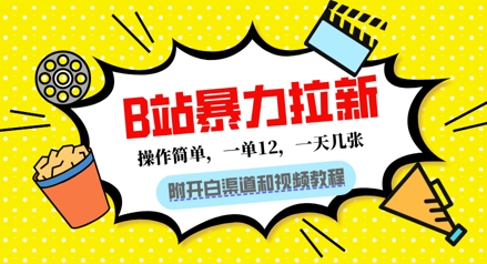 B站暴力拉新：一单12，一天几张，0门槛拉新(附渠道和教程)-小何资源库