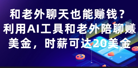 和老外聊天也能挣钱？利用AI工具和老外陪聊挣美金，时薪可达20刀-小何资源库