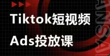 Ads视频投放课，tiktok短视频广告投放课-小何资源库