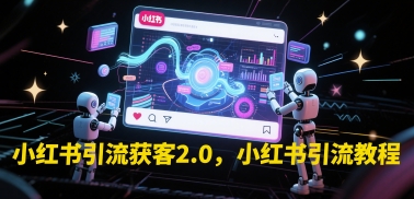 小红书引流获客2.0，小红书引流教程-小何资源库