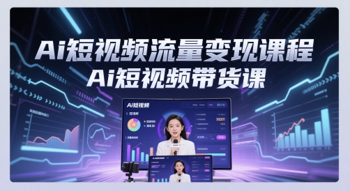 Ai短视频流量变现课程，Ai短视频带货课-小何资源库