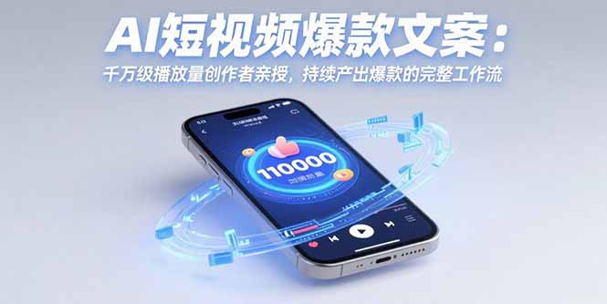（15569期）AI短视频爆款文案：千万级播放量创作者亲授，持续产出爆款的完整工作流-小何资源库