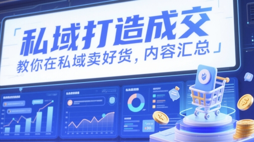 私域打造成交，教你在私域卖好货，内容汇总-小何资源库