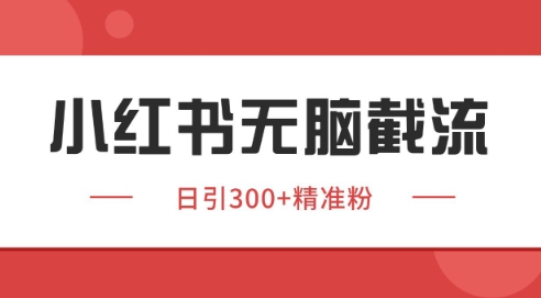 小红书截流同行客源，独家野路子获客玩法 日引200+暴力获客【揭秘】-小何资源库