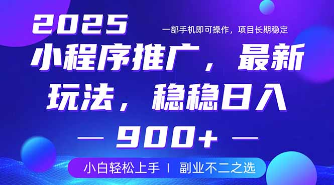 （14137期）25年小程序掘金最新玩法，稳稳日入900+，副业兼职的不二之选-小何资源库