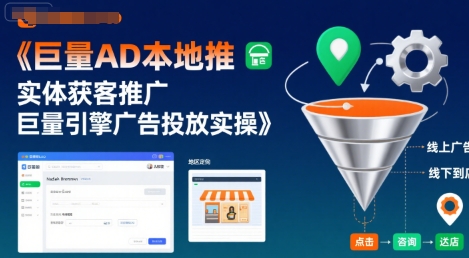 巨量AD本地推实体获客推广，巨量引擎广告投放实操-小何资源库