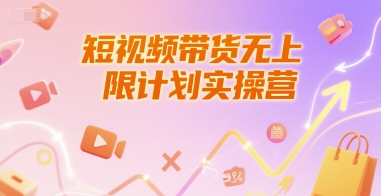 短视频带货无上限计划实操营，新人短视频带货工具流养号破播文案运营篇课程-小何资源库