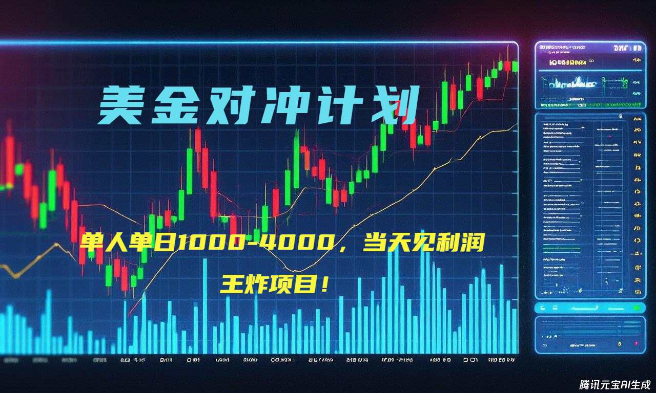 （15333期）2025年最暴力项目“美金先登计划”最新最强对冲战法，每日实际收益1K-4K-小何资源库