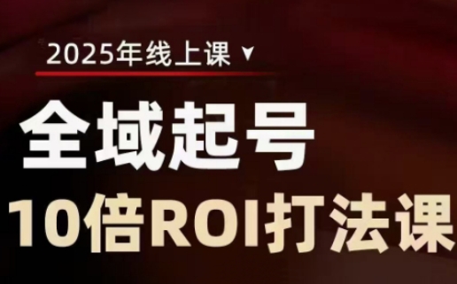 2025全域起号10倍ROI打法课，助你提升直播间的投资回报率-小何资源库