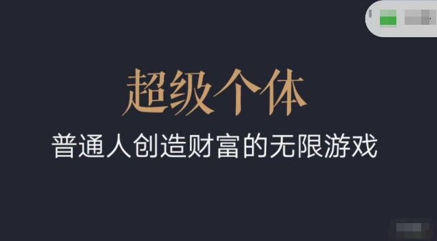 超级个体2024-2025翻盘指南，普通人创造财富的无限游戏-小何资源库