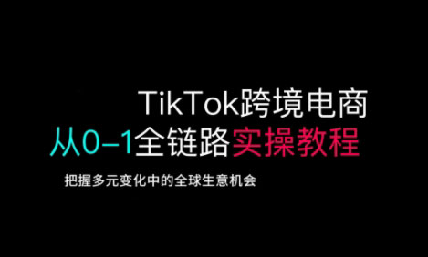 TikTok跨境电商从0-1全链路全方位实操教程，把握多元变化中的全球生意机会-小何资源库