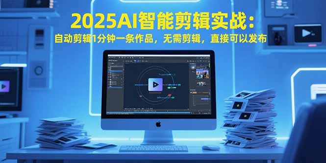 （15504期）2025AI智能剪辑实战：自动剪辑1分钟一条作品，无需剪辑，直接可以发布-小何资源库