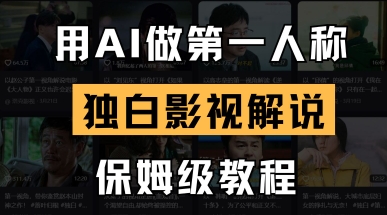 用AI做第一人称独白影视解说，手把手教学，保姆级教程-小何资源库