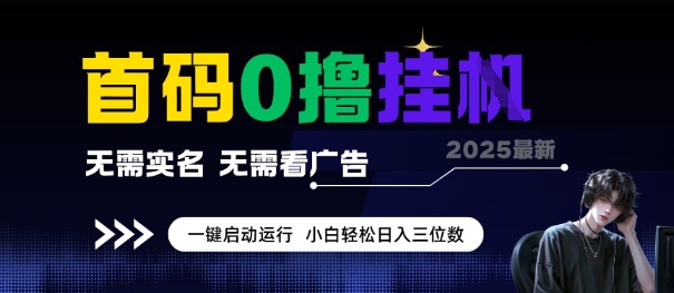 首码0撸全自动挂G项目，无需实名无需看广告，小白轻松日入3位数，多号短阵收益无上限【揭秘】-小何资源库