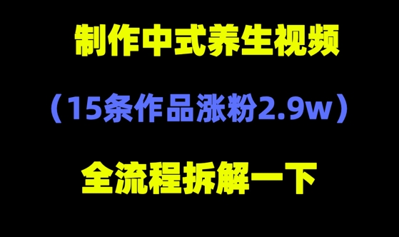 deepseek+中式养生，14条视频涨粉2.4W+，全新流量密码-小何资源库