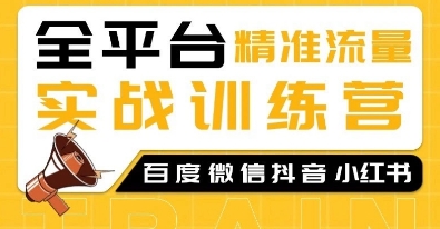全平台精准流量实战训练营，百度微信抖音小红书SEO引流教程-小何资源库