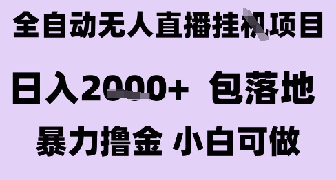 最新全自动抖音无人直播挂G项目，日入2k+ 包落地暴力撸金，小白可做【揭秘】-小何资源库