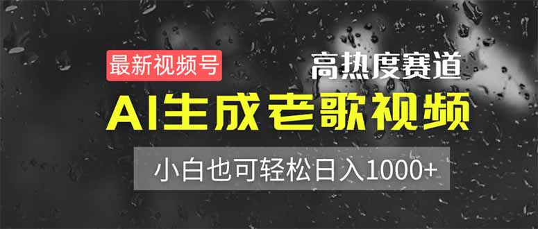 （14303期）最新视频号高热度赛道！AI生成老歌视频，小白也可轻松日入1000+-小何资源库
