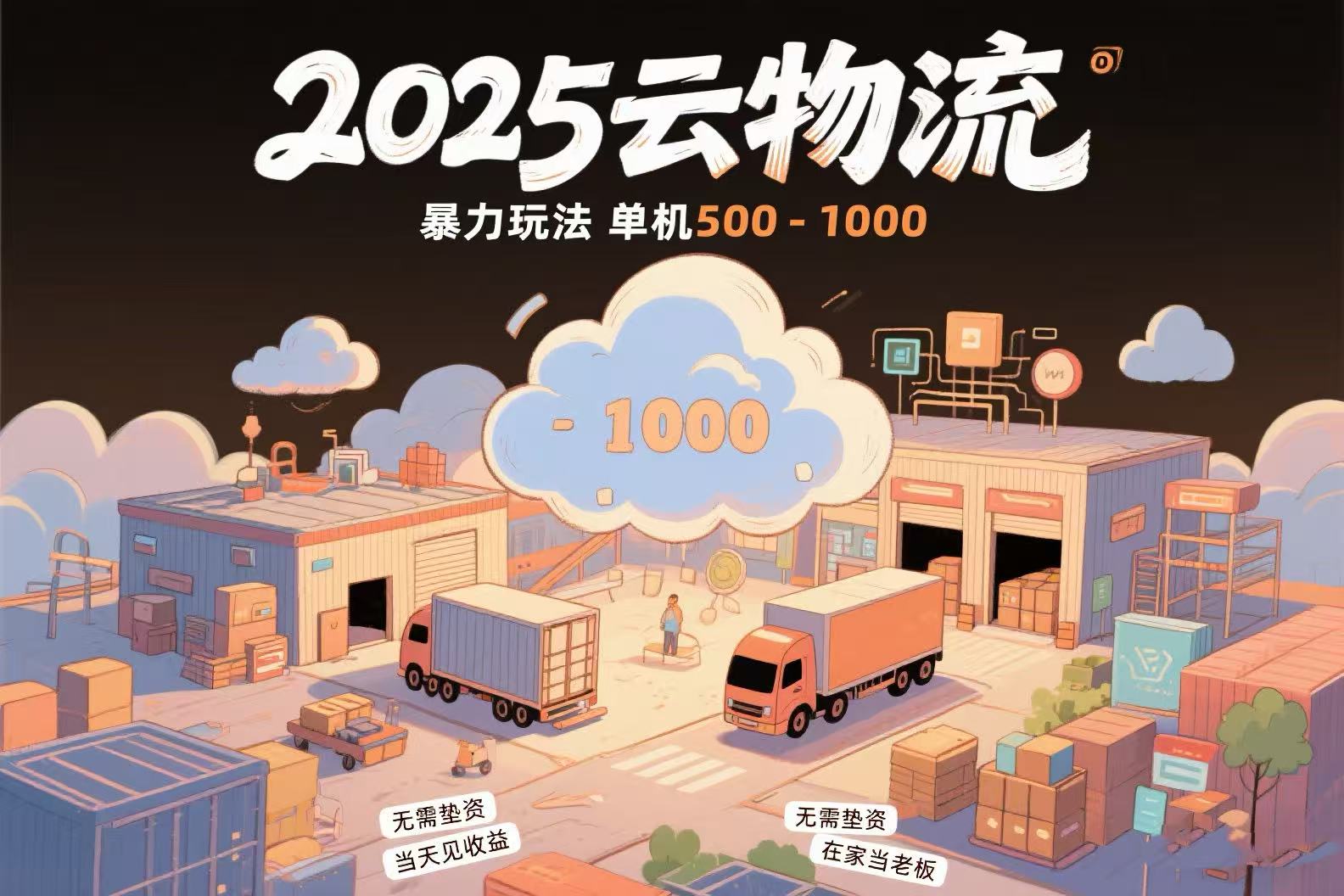 （15353期）云物流赚差价，项目纯利润500~1000，无需垫资，当天到账。不需要有车，…-小何资源库