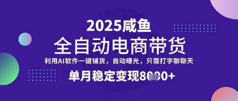 全网首发【闲鱼全自动电商带货】三年磨一剑，一朝露锋芒，单月稳定变现8k+【揭秘】-小何资源库